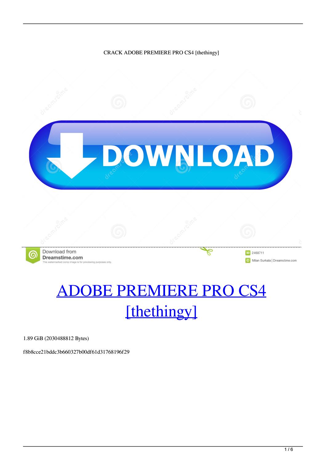 adobe premiere pro cs4 serial number free